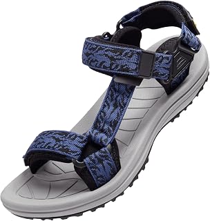 Men’s Hiking Sandals Waterproof Lightweight Athletic Sandals Strap Sports Sandals Anti-slip Water Sandals Comfortable Beach Sandals for Outdoor Camping Walking Boats Fishing