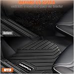 All Weather Floor Mats for Mazda 3 2019-2025 2026, TPE Rubber Floor Liners Anti-Slip Full Set Automotive Mats for Mazda 3 2025 2024 2023 Accessories(Only for FWD)