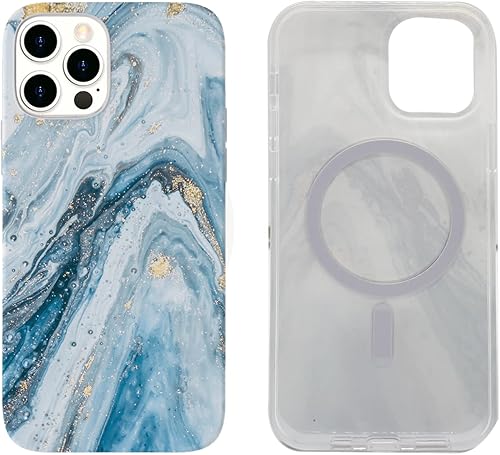Funda magnética para iPhone 12  iPhone 12 Pro de 6.1 pulgadas, compatible con carga MagSafe, TPU suave, delgado, a prueba de golpes, bonita funda