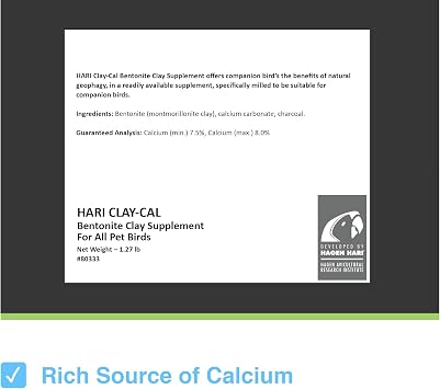 Hagen Clay-Cal Bentonite Clay Supplement for All Birds, 1.27 lb Bag