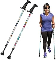Urban Poling ACTIVATOR MODA Trekking Poles with Snow Baskets - Lightweight Collapsible Nordic Walking Sticks for Rehab, Hiking & Arthritis, 4'2"-6' Users