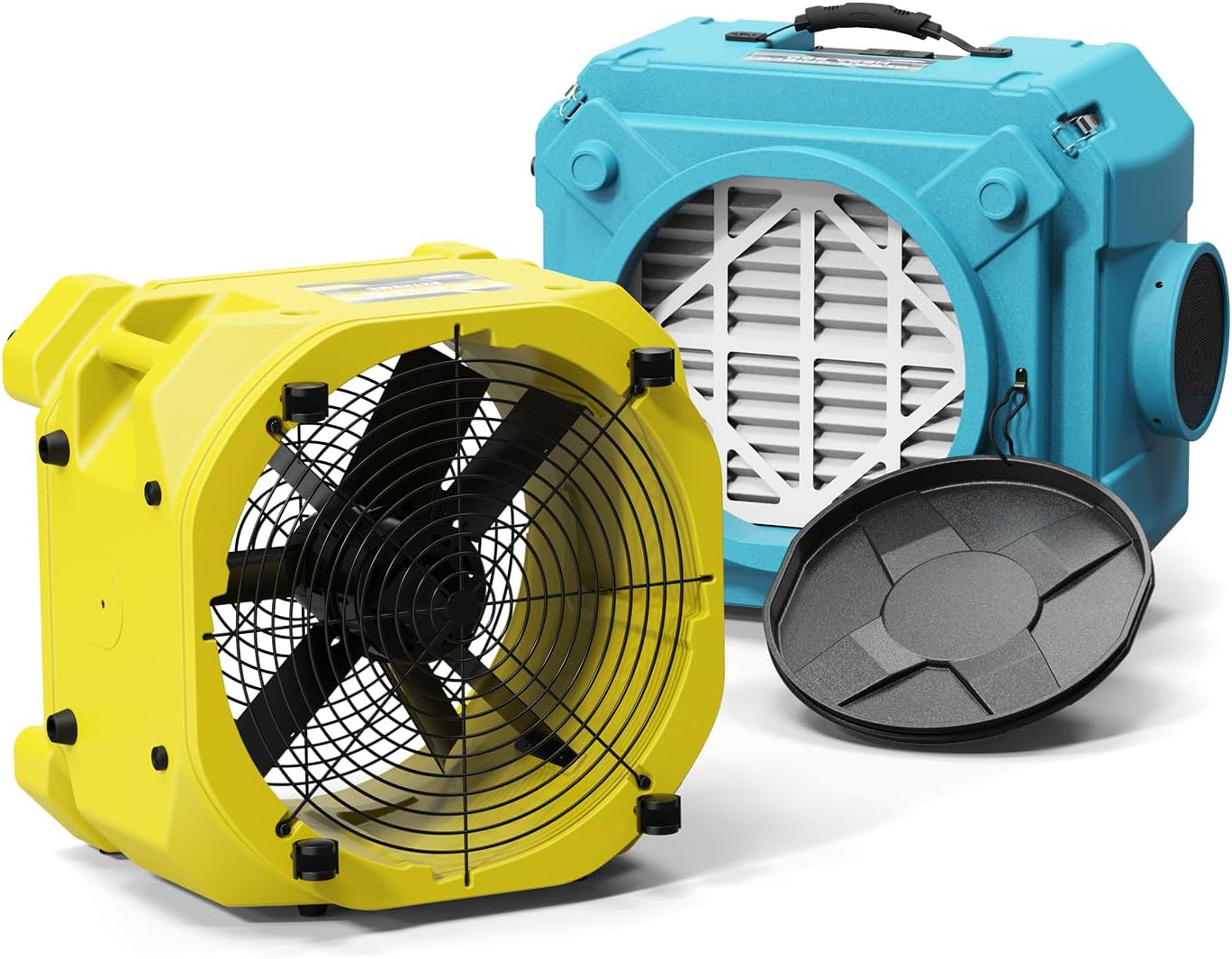 Alorair HEPA Air Scrubber Bundle Deal: 3000 CFM Air Mover & Stackable 550 CFM Negative Air Machine for Indoor Air Quality & Water Damage Restoration(1*HEPA 550 Air Scrubber, 1* Zeus Extreme Air Mover)