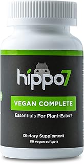 Vegan Complete Multivitamin . Vitamin B12, Vitamin D, Omega-3 DHA+EPA, Calcium, Iodine, Zinc & Iron. (1 Bottle, 60 Softgels)