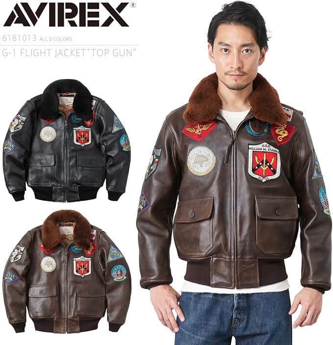 avirex leather flight jacket