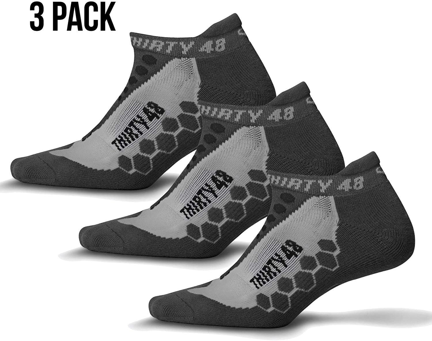 Thirty48 Running Socks for Men and Women Features Coolmax Fabric That Keeps Feet Cool & Dry - 1 Pair or 3 Pairs - Image 8