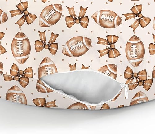 Miniatura 8 de Fundas de almohada de lactancia con lazos de fútbol vintage para niños y niñas, juego de fútbol americano, funda de almohada para lactancia materna,