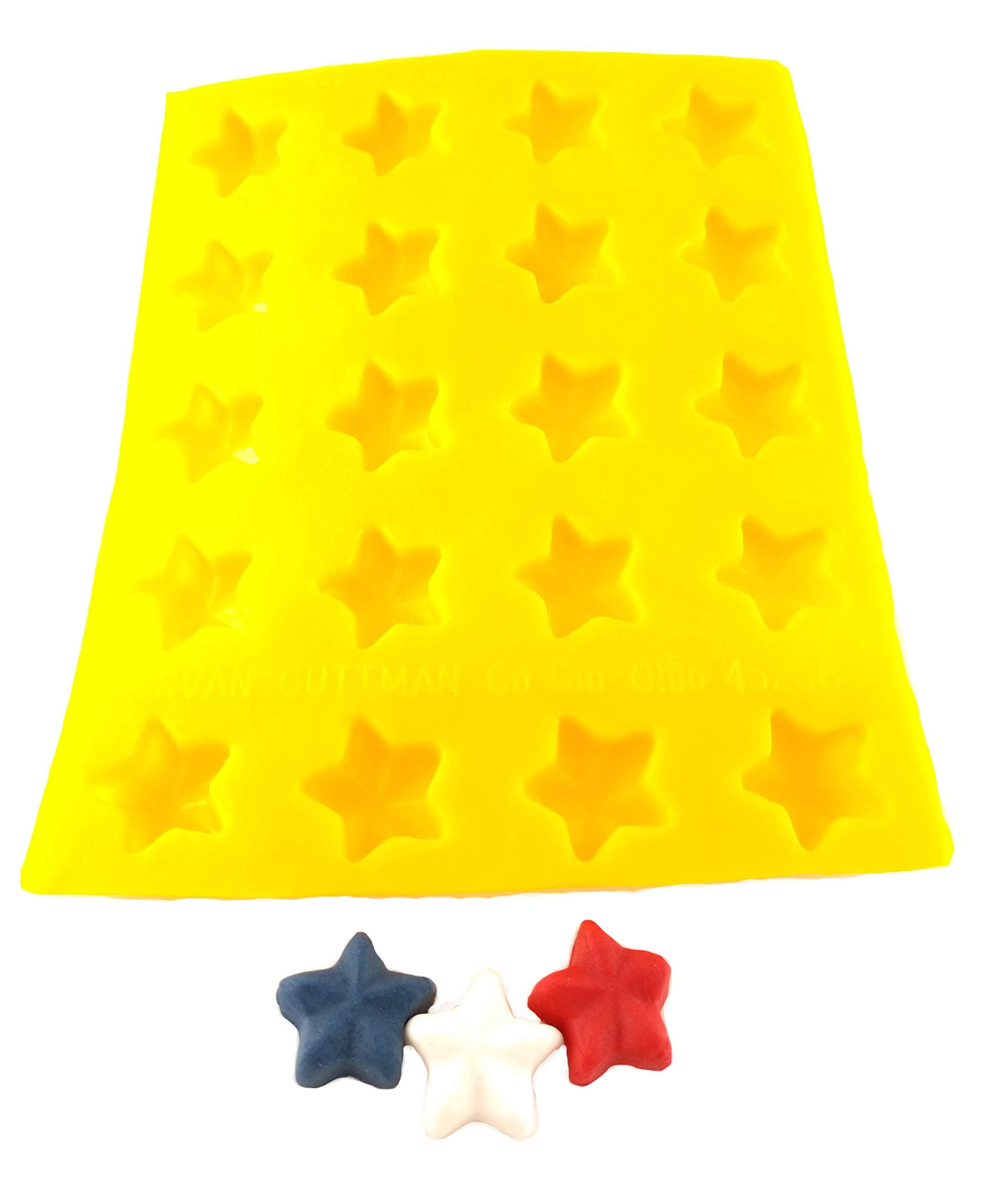 Moldes flexibles, diseño de estrella (20 cavidades) – Moldes de menta de queso crema – Candy Melts – fondant – Caramelos – Moldes de caramelo suaves