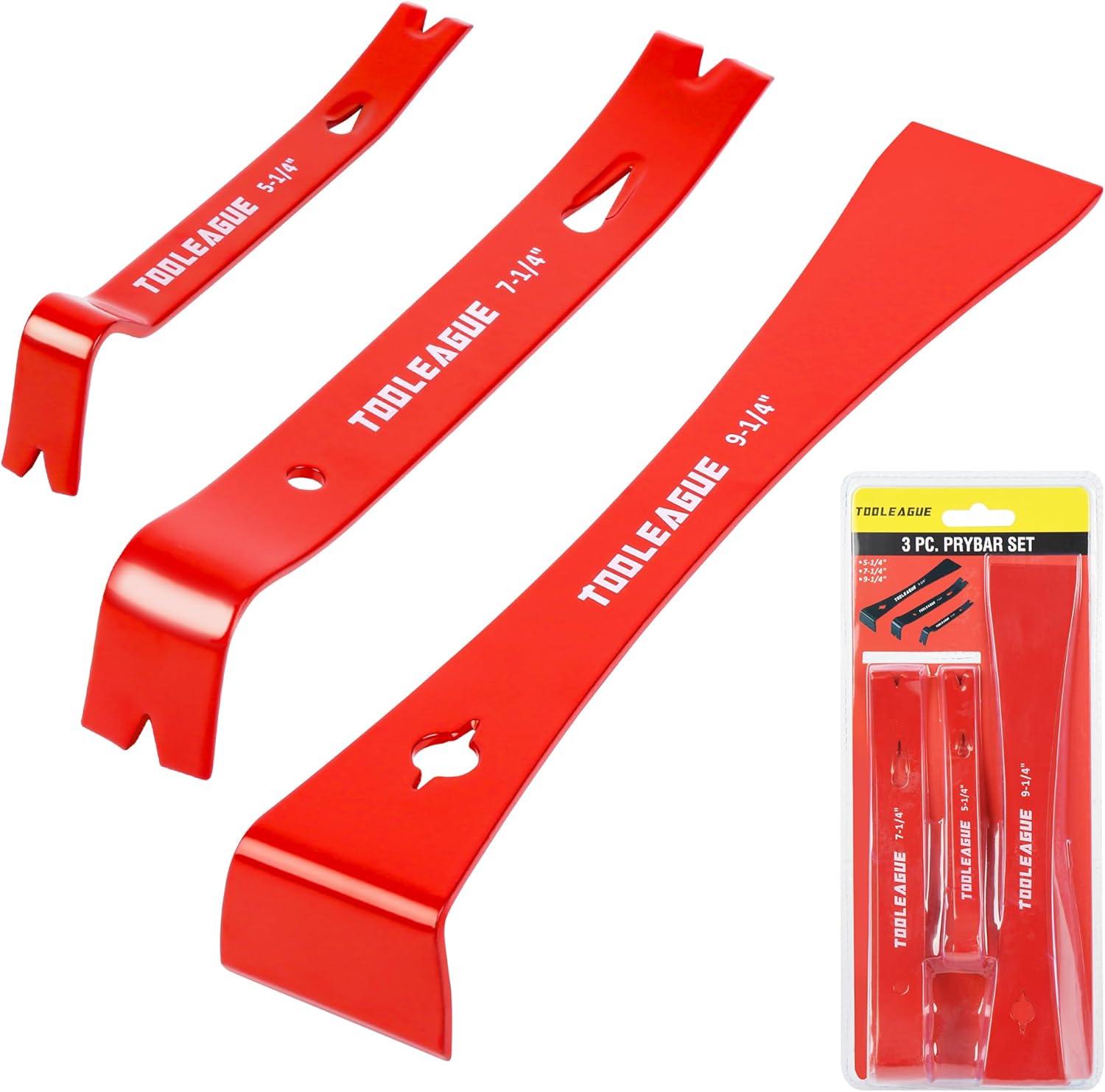 TOOLEAGUE 3Pcs Mini Flat Pry Bar Set,5-1/4″,7-1/4″Small CrowBar,9-1/4″ Beekeeper Scraper with Nail Puller,Woodworking Tools,Bee Hive Tool TOOLEAGUE 3Pcs Mini Flat Pry Bar Set,5-1/4″,7-1/4″Small CrowBar,9-1/4″ Beekeeper Scraper with Nail Puller,Woodworking Tools,Bee Hive Tool
