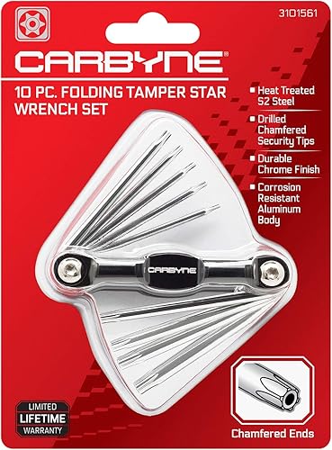 Vista 22 de Carbyne Juego de llaves Allen con extremo de bola de brazo largo de 35 piezas, pulgadas/métricas/torx. Incluye hexagonal métrico 0.050 in-0.394 in