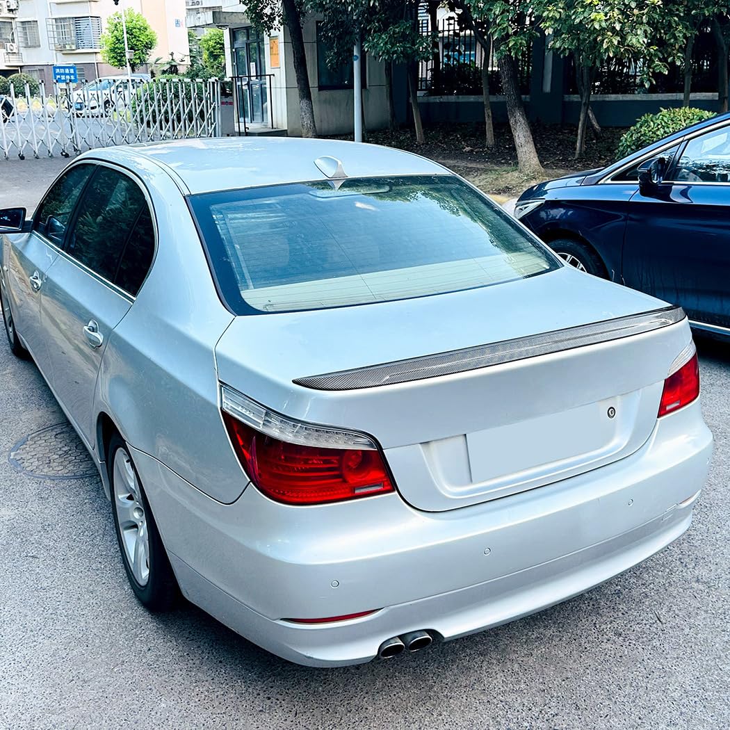 Tylny spoiler samochodowy ABS dla BMW serii 5 E60 2004 2005 2006 2007 2008 2009 2010 Spoiler dachowy bagażnika stylizacja nadwozia akcesoria zewnętrzne,Carbon Fiber Look
