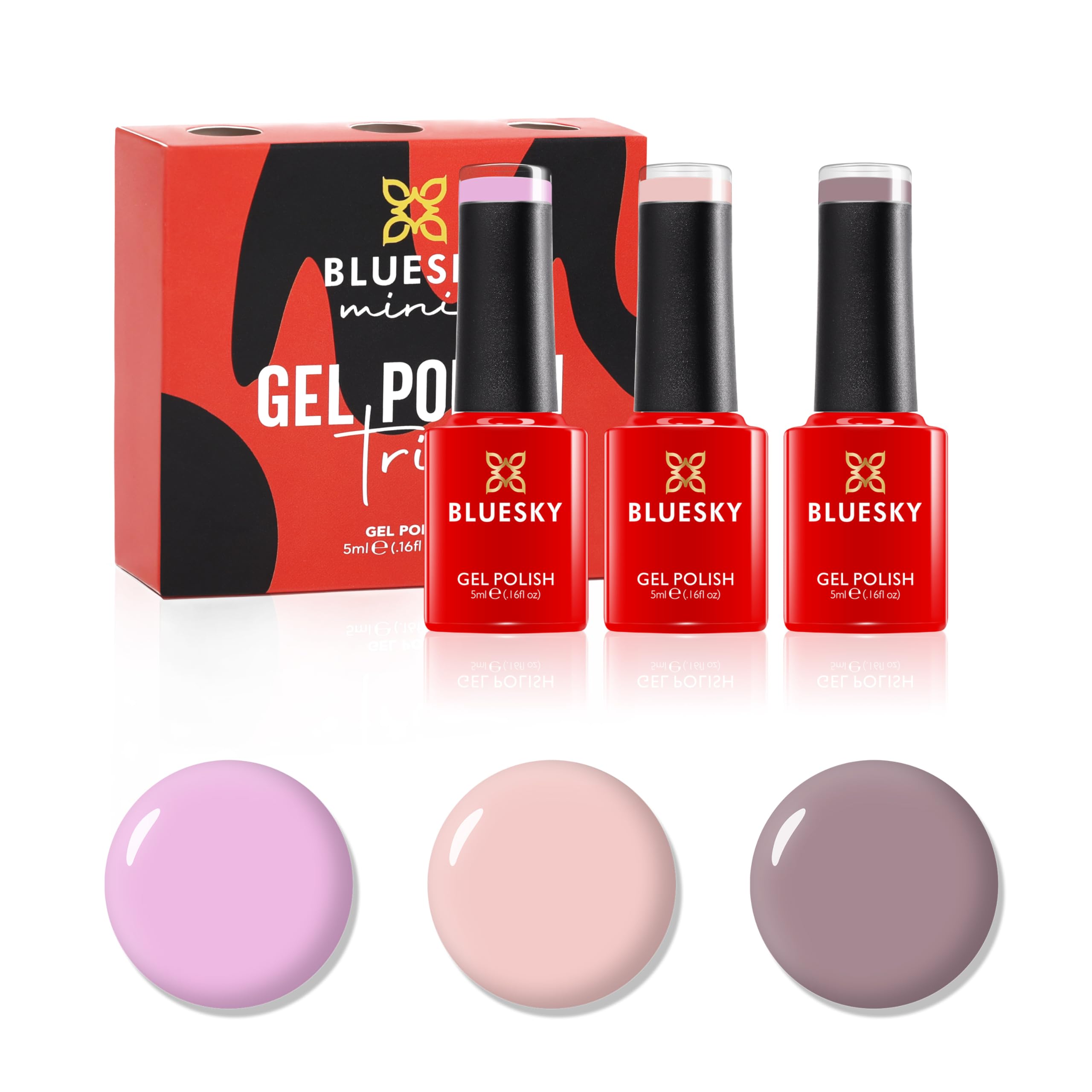 Bluesky Gel Nail Polish, Cake Pop 80547 Pink, Nude Knickers 80565, Field Fox 80594 Nude Tan, Long Lasting, Chip Resistant, 3 x 5ml (Requires Drying Under UV LED Lamp)-image-39