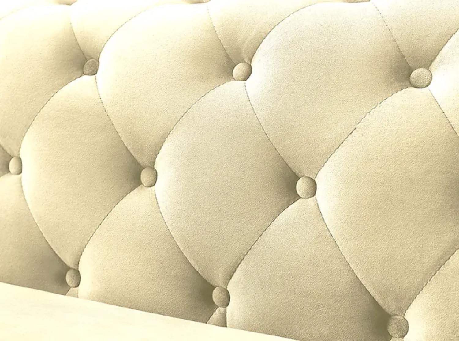 Florina 2-Piece in Beige Reversible Sectional in Velvet Fabric with Pillows