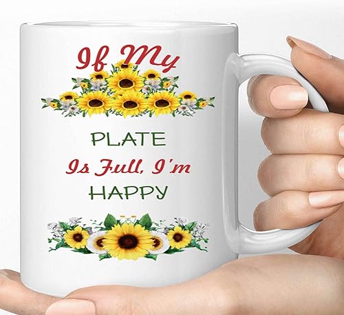 Cheerful Gift for Food and Drink Lovers, Wedding Gift for Daughter and - Enjoy Life, Proverbs 18 22 Quote on Large 11 Oz White Ceramic Coffee Mug