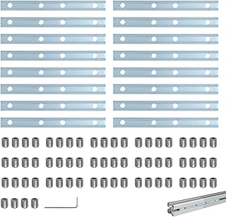 16 Stück Streckenverbinder Aluprofil Verbinder 20 x 20,Konstruktionsprofile Innenverbinder,Verzinkter Kohlenstoffstahl Profile mit 64 Schraube für Konstruktionsprofile Aluminiumprofil