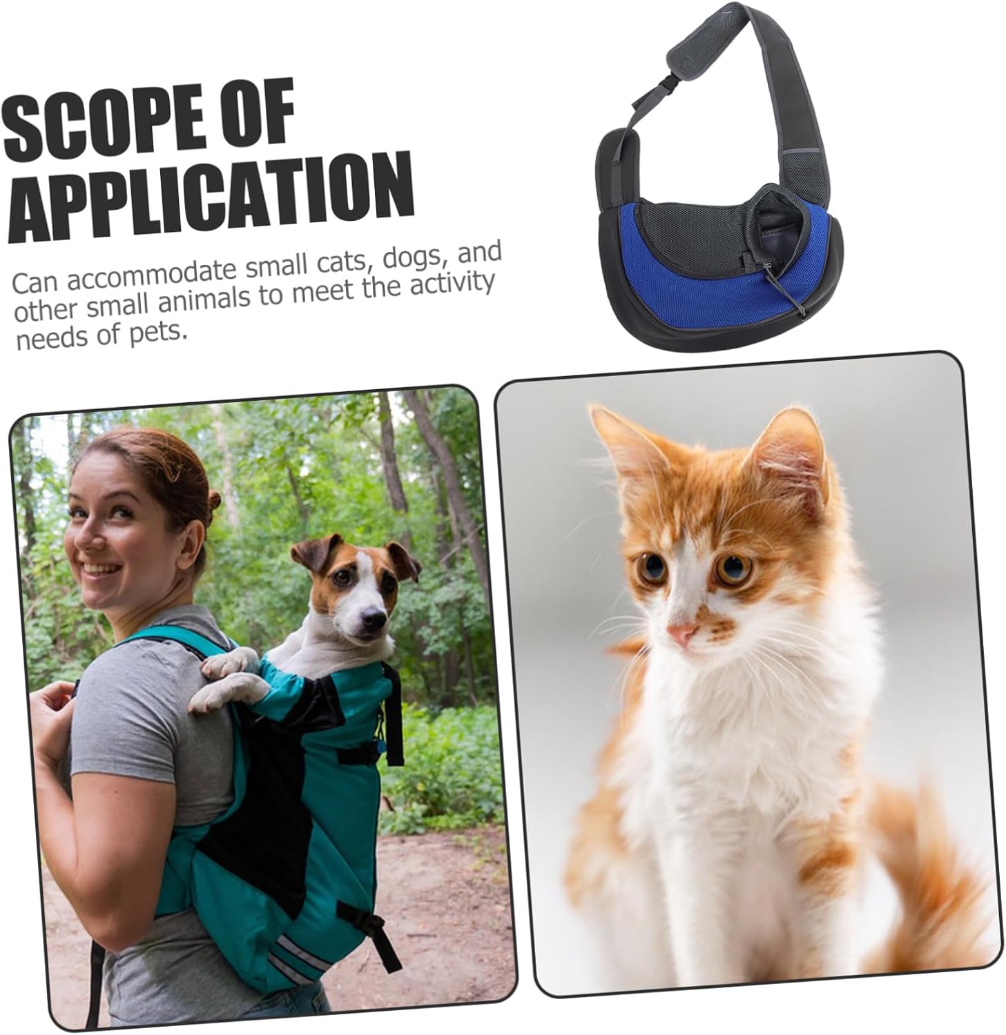 BESPORTBLE Stylish Small Pet Sling Carrier Breathable Dog and Cat Versatile Outdoor Backpack for Dogs Mesh Design for Comfortable Travel