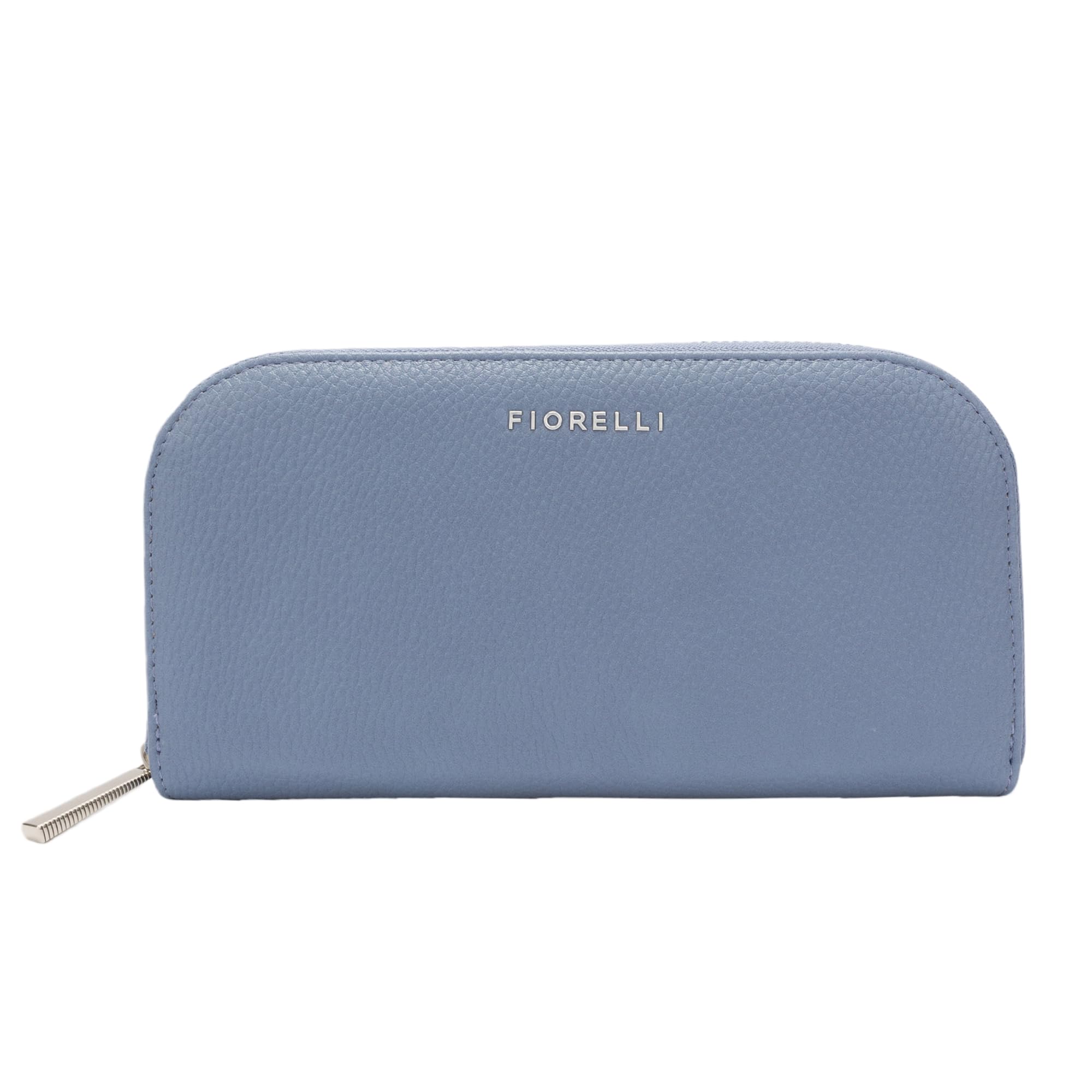 Fiorelli Women's Maeve Long Tab Purse, Wallet with Zip Closure,12 Card Slots, Faux Leather, Cornflour Blue