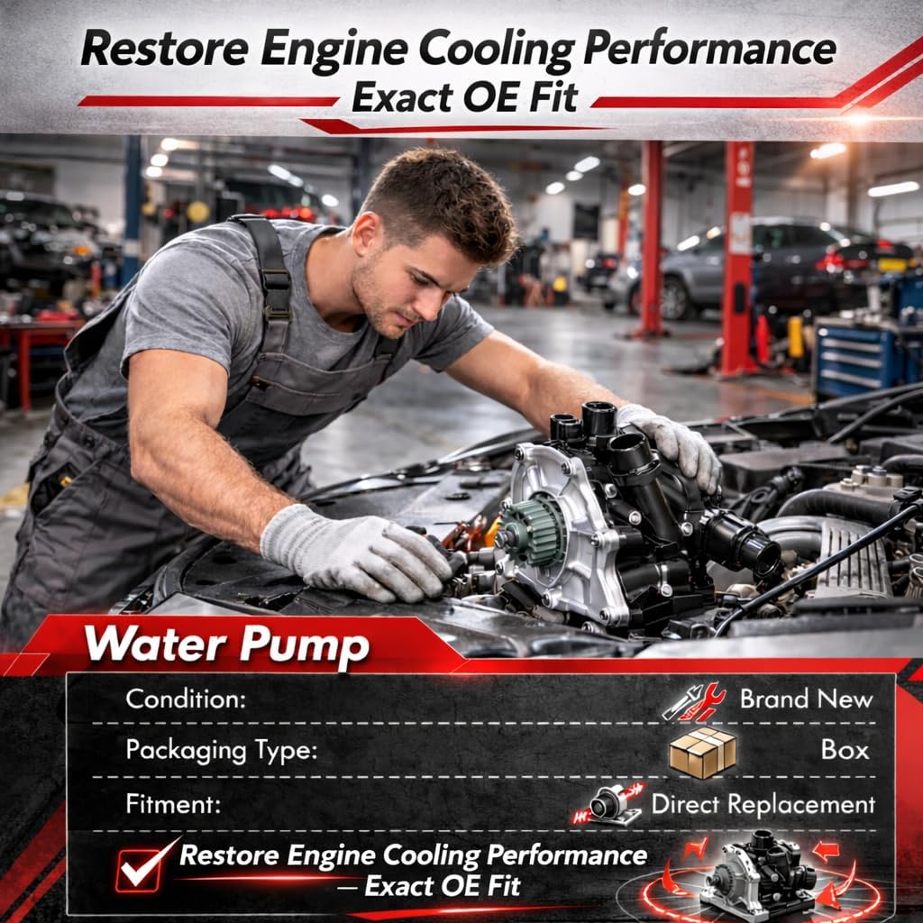 06L121012A EA888 Gen3 Electric Water Pump Thermostat Assembly Coolant Pump With Gaskets for Audi A3 A4 A5 A6 Q3 Q7 TT S3 Volkswagen Beetle Passat Golf GTI 2.0L Auxiliary Replace OE 06L121111P/B/G/J/H