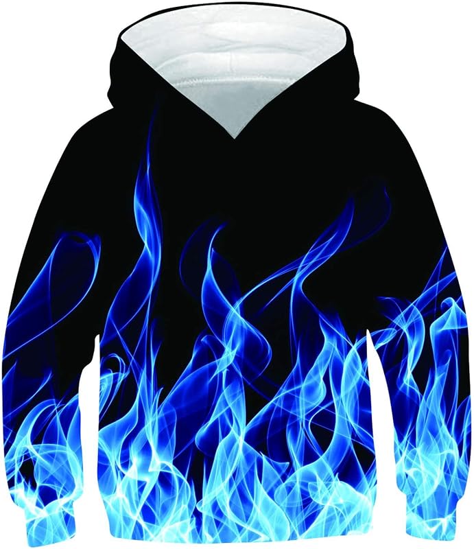 ALISISTER Hoodie Jungen 3D Lustig Gedruckt Kapuzenpullover Kinder Mädchen Langarm Pullover Sweatshirt Alter 4-16