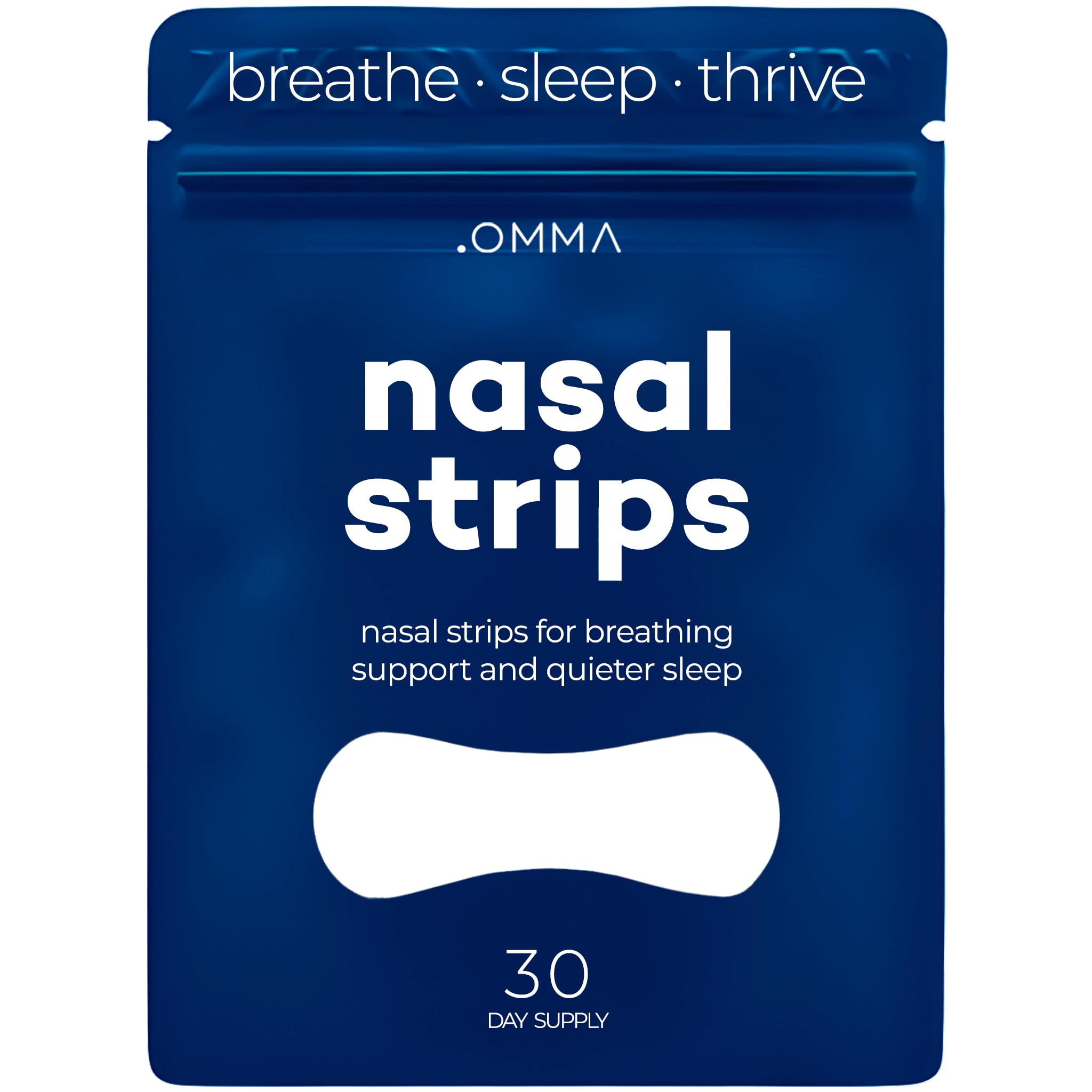 OMMA Breathing Nasal Strips for Snoring and Sleeping 30 Count - Nose Strips for Breathing to Reduce Snoring