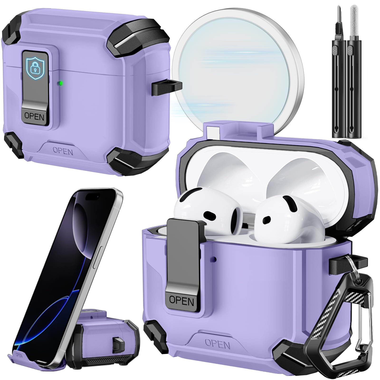 Inesore for AirPods Hülle with Phone Stand Design (2025)