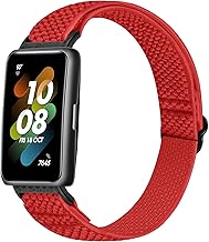 Eastic Nylon Strap Compatible with Huawei Band 7/Huawei Band 7 NFC, Adjustable Sport Replacement Strap for Huawei Band 7 Bracelet Watches for Women and Men