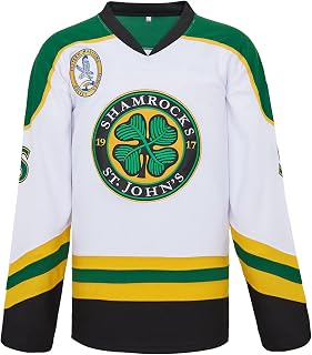 EHCSROP Mens 3 Ross The BOSS Rhea ST John's Shamrocks Stitched Hockey Jersey with EMHL Patch