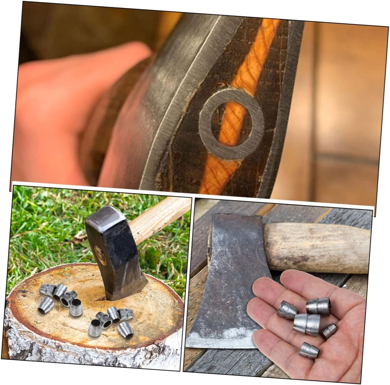 120pcs Axe Wedges Metal Wedges for Axe Handles Tapered Replacement for Hammer