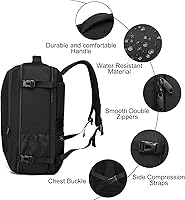 Taygeer rugzak handbagage vliegtuig 55x40x20 voor Lufthansa Ryanair, grote capaciteit reisrugzak met schoenenzak, 18,4 inch laptoprugzak voor heren
