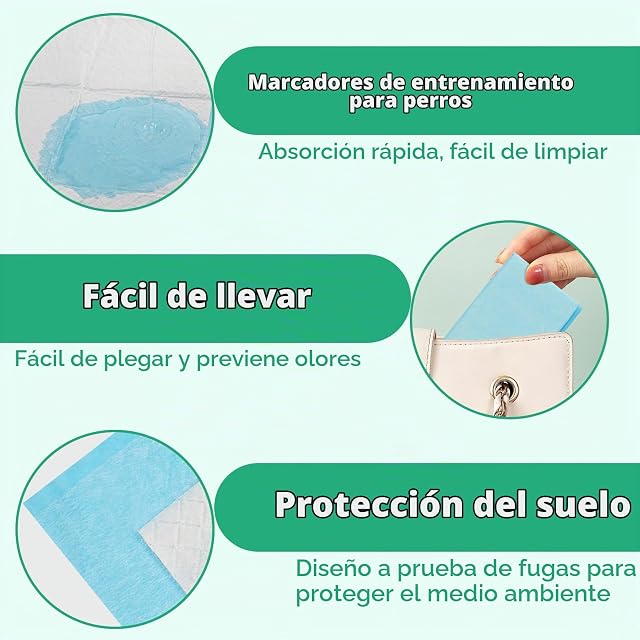 Foto 7 de 7 de Wozzies 100 Piezas Empapadores Perros, 60x60 cm Resguardos para Cães
