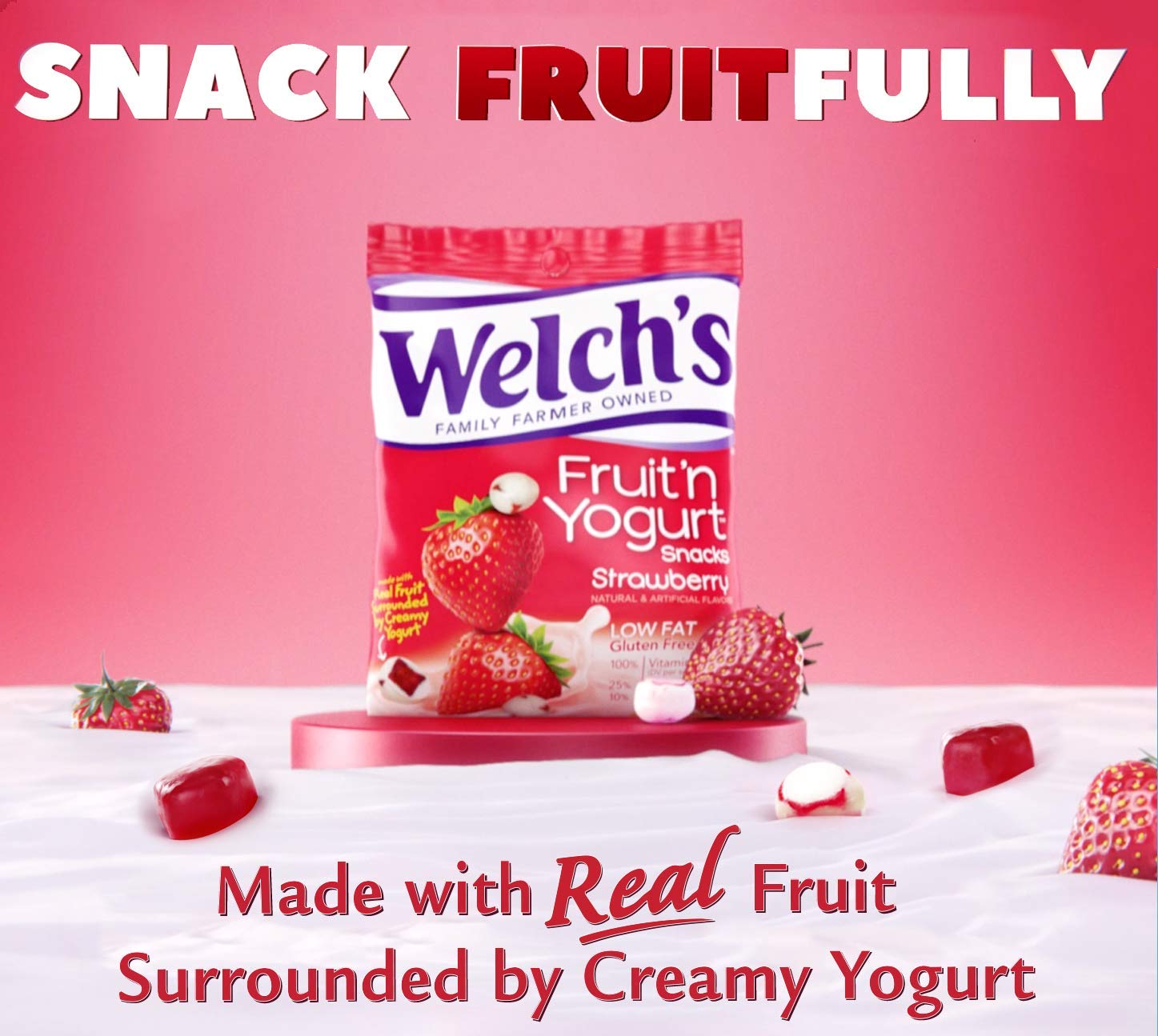 Welch's Fruit n Yogurt Snacks Fruit Snacks Individual Packs Includes