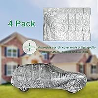 Vista 6 de Paquete de 4 fundas universales desechables para automóvil, funda de plástico impermeable para automóvil, funda universal para vehículo con banda