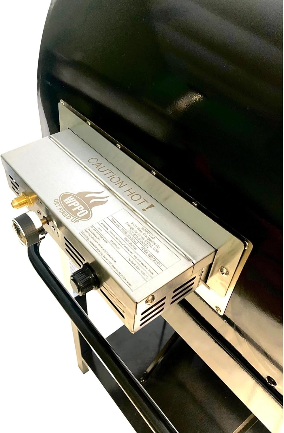 Traditional 25" Dual Fueled Pizza Oven With Gas Attachment- Wood and Gas Powered - Capable of Reaching Scorching Temperatures within Minutes - Red