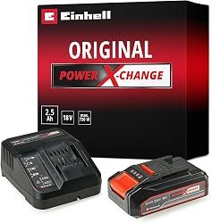 Einhell 18V 2.5Ah Lithium-Ion Battery and Charger Set, Po…