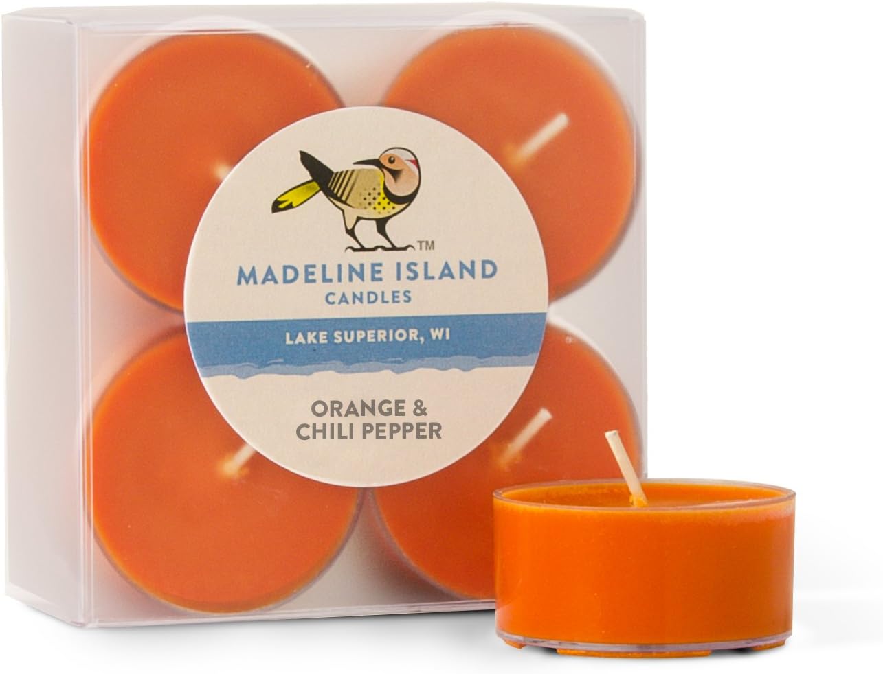 Orange & Chili Pepper Soy Candle - 8 Pack of Tealights