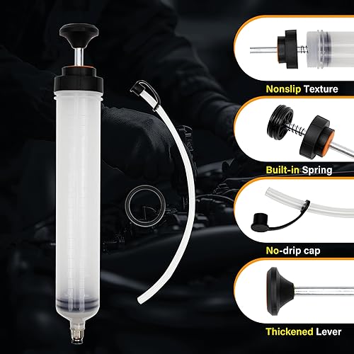 Miniatura 2 de Extractor de fluidos de 500 cc, bomba extractora de fluidos automotriz, succión manual de combustible y relleno, bomba extractora de aceite