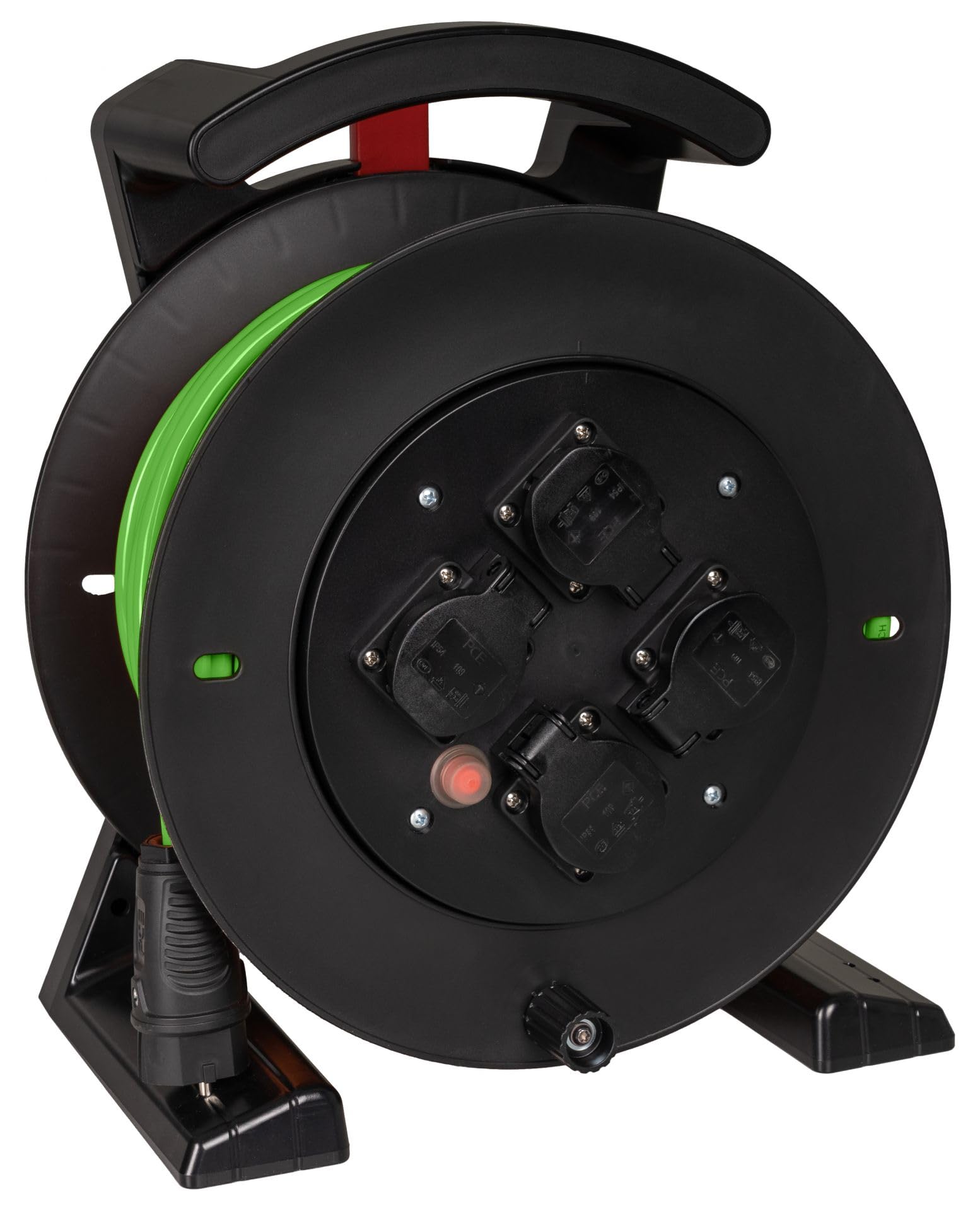 Tambor de cable 40 m 3G1,5 mm² verde para uso en exteriores
