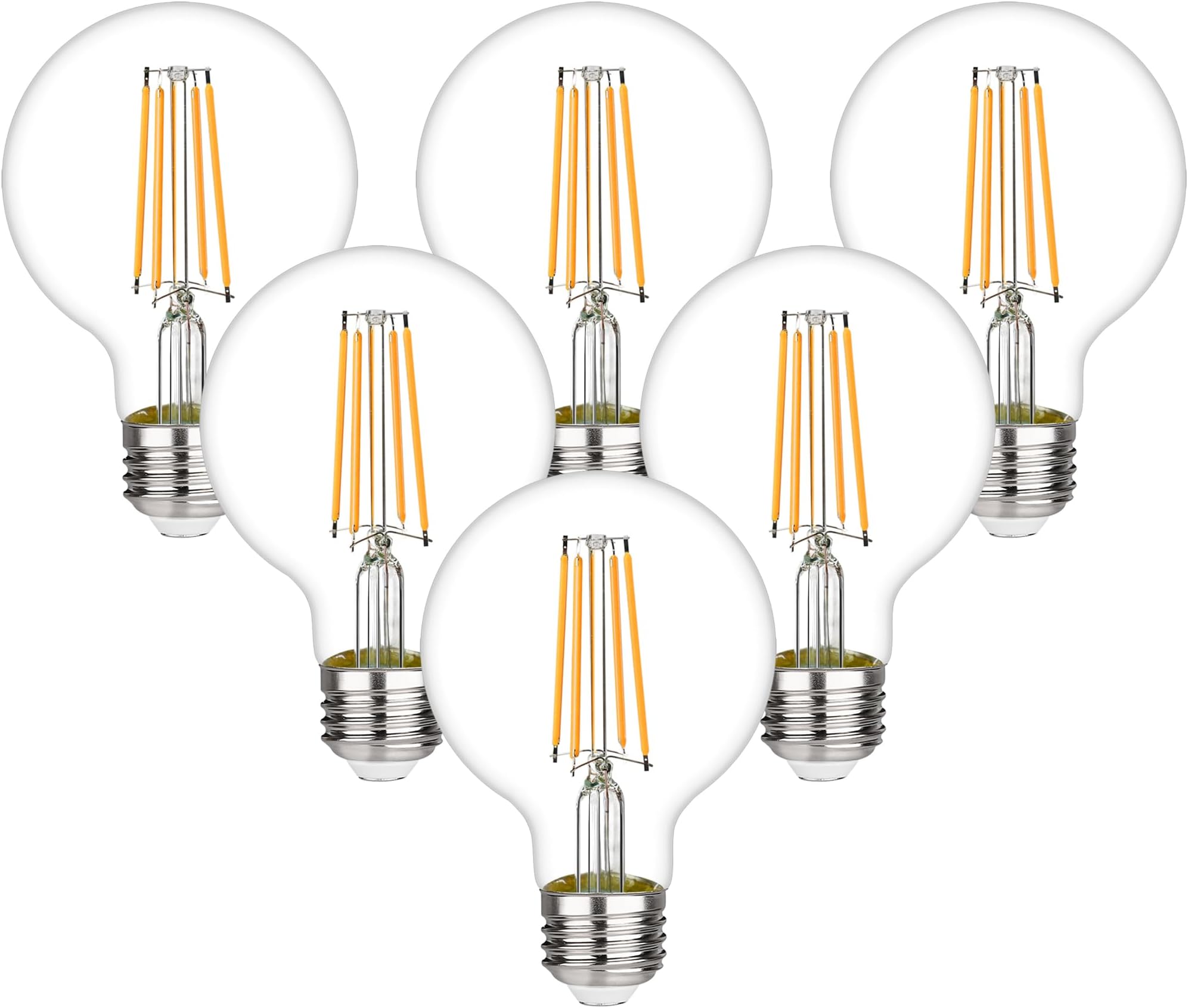 KGC LED Edison Globe Light Bulbs, Neutral White 4000K CRI 90, LED