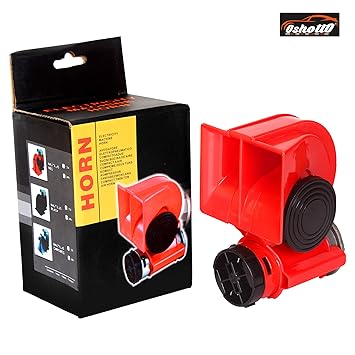 OSHOTTO Nautilus Red Loud Sound Pressure Horn Type Compatible with Toyota Fortuner