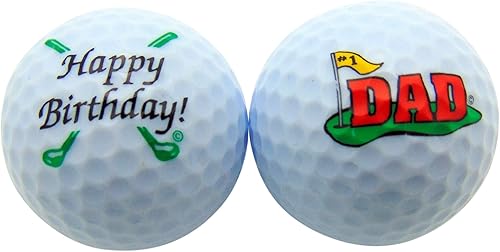Westmon Works Juego de 2 pelotas de golf de feliz cumpleaños para papá