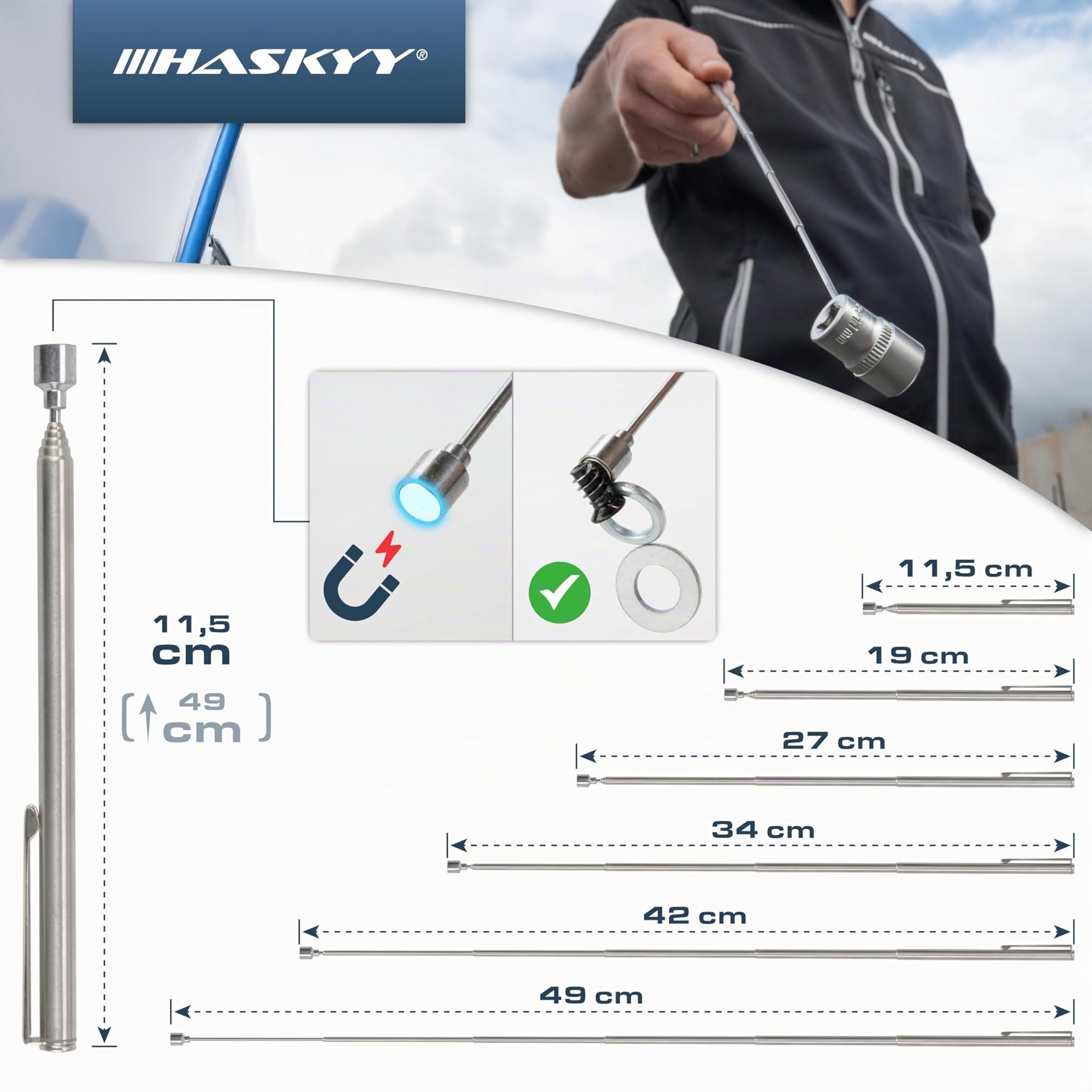 HASKYY Juego de 52 piezas de llaves de vaso Gear Lock TORX, con perfil XZN, perfil E, de diversas pulgadas, para tornillos de 6 y 12 caras, en tamaños métricos