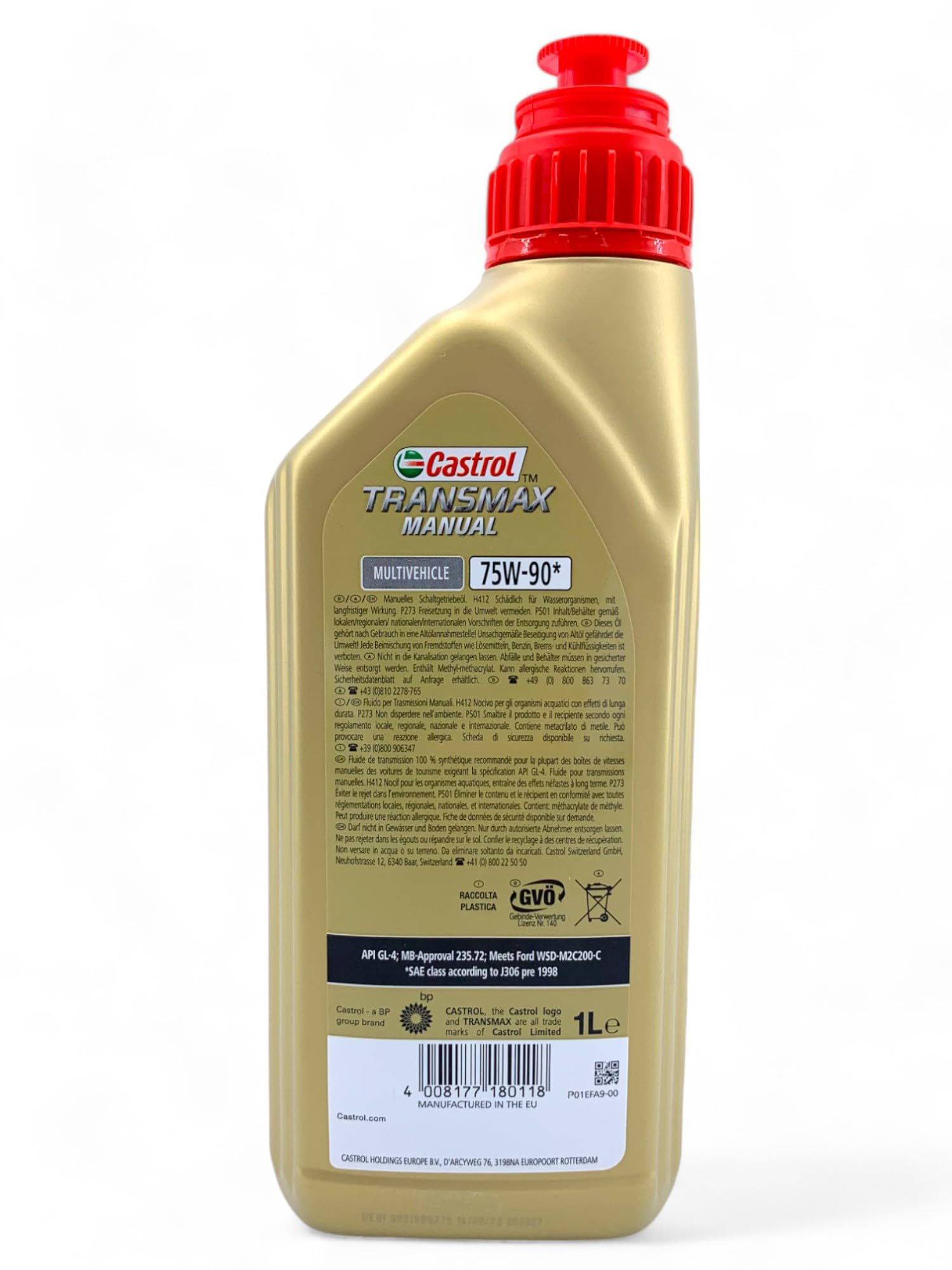 Fluido cambi manuali Castrol Transmax 75W90 Manual Multivehicle con Portachiavi Cavatappi lt. 7