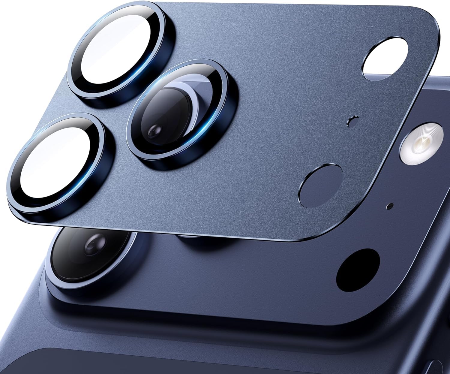 TITANIUM Camera Lens Protector For IPHONE 17 PRO (BLUE) 9H Glass, Anti Drop, Scratch Resistant, Case Friendly, Heavy Duty Camera Protector, (BUY 2 GET 1 FREE)