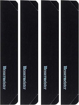 Messermeister 4-Piece Steak Knife Edge-Guard, Black - Fashionable & Functional Knife Protector for Steak Knives - 2 Blade Entry Notches - Includes 4 Steak Knife Edge Guards