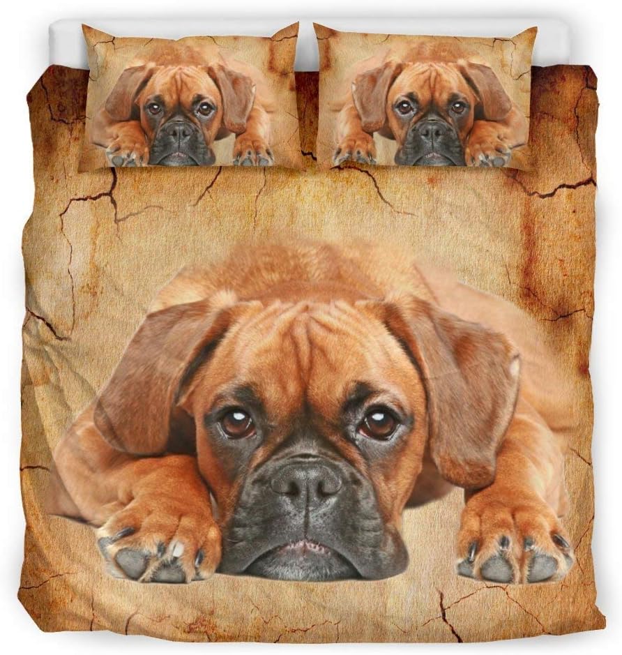Boxer Dog Print Bedding Set