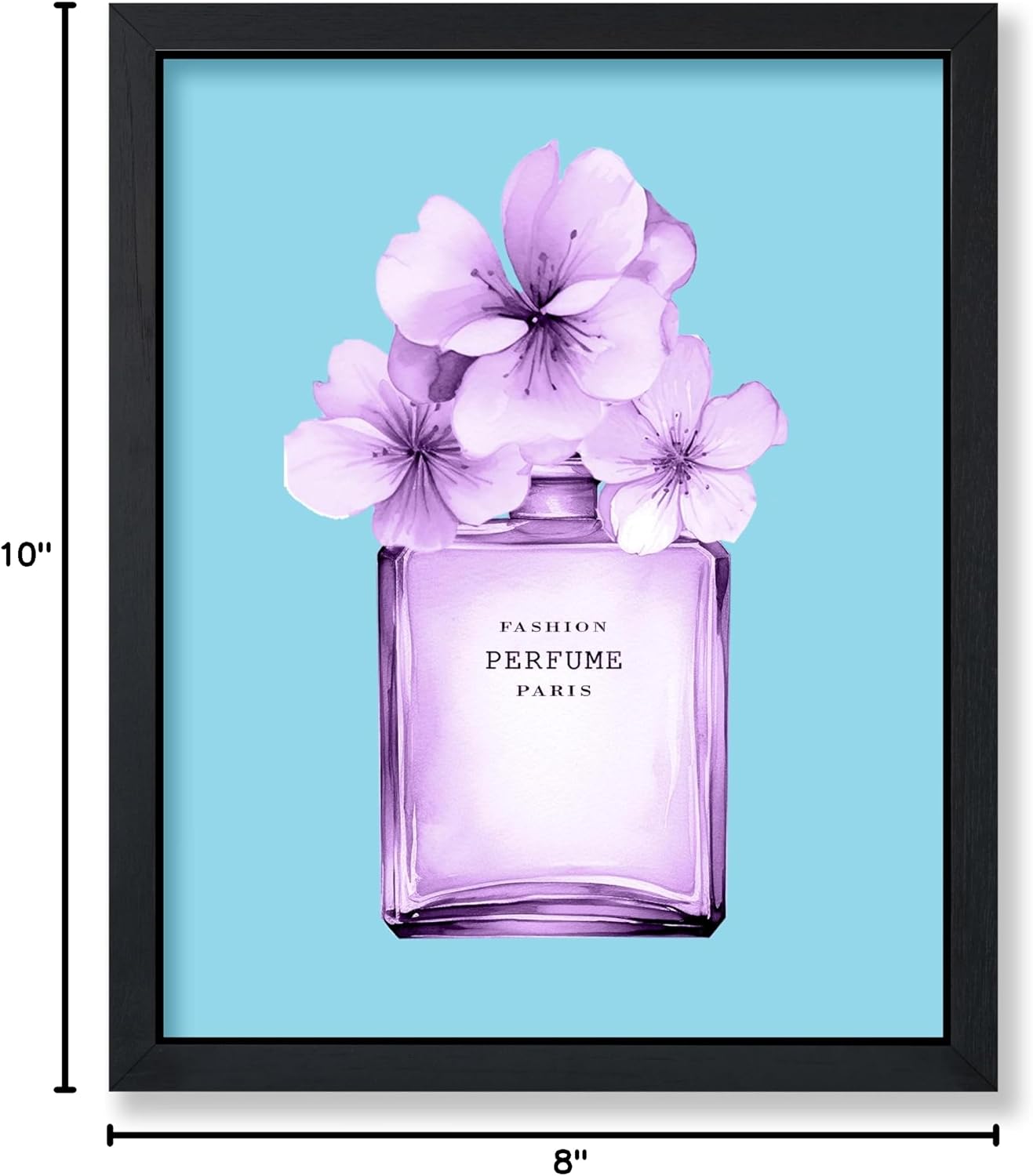 Poster Master 4-Piece Perfume Print - Fashion Poster - Modern Pop Art - Chic Gift for Women & Fashionista - Luxury Haute Couture Decor for Bedroom or Girl's Room - 8x10 UNFRAMED Wall Art