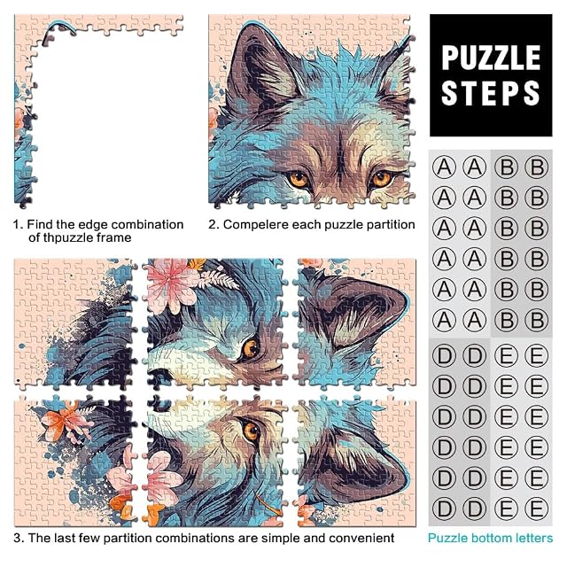 Foto 3 de 6 de Rompecabezas para Adolescentes de 1000 Piezas Fenrir el Lobo nórdico para divertirse en Familia Juego…