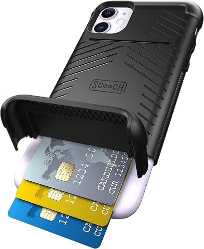 Scooch Wingmate - Funda para iPhone 11 con tarjetero [Wingmate] con protección RFID [delgada y mínima] protección contra caídas de 10 pies, parte