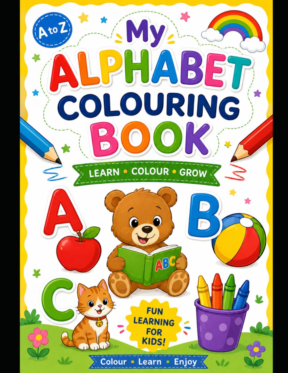 My ALPHABET COLOURING BOOK: A to Z