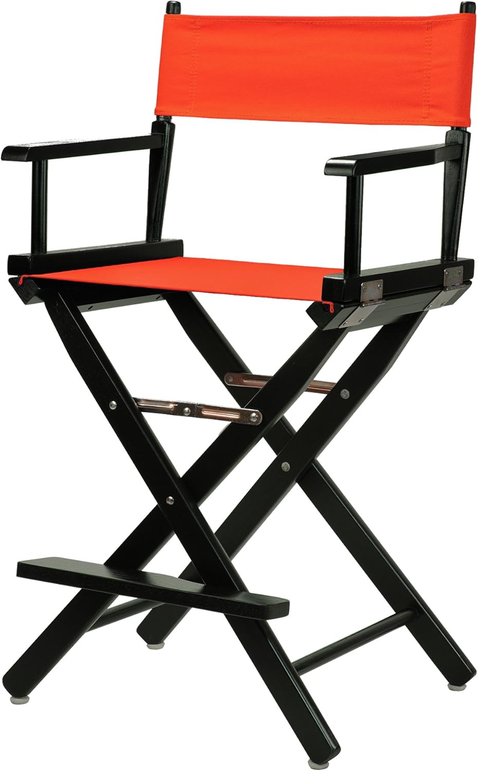 Casual Home 24" Director's Chair Black Frame-with Orange Canvas, Counter Height