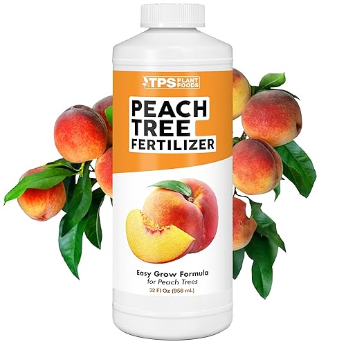 Fertilizante de durazno para todos los árboles frutales de melocotón, nectarina y hueso, alimento líquido para plantas, 32 onzas (1 cuarto de galón)